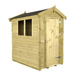 6x4 Deluxe Apex Shed, Door Gable Right